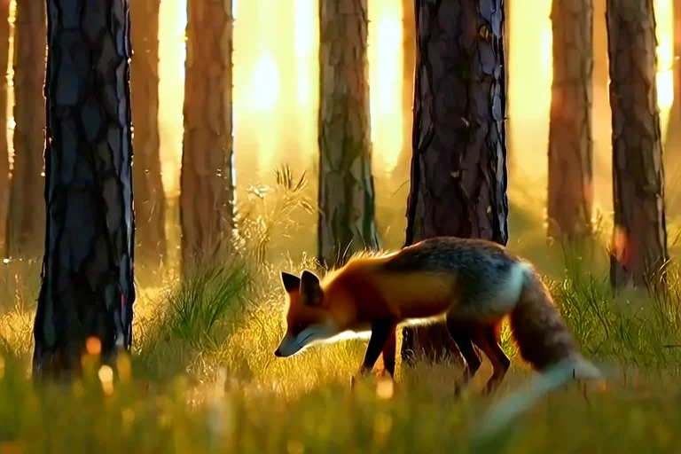 Wan 2.2: fox in a misty forest, 2 seconds